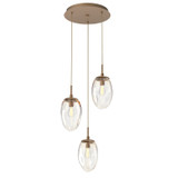 Mini Pendants 3 Light Cluster by Hammerton Studio ( 404 | CHB0063-03-NB-A-C01-E2 Meteo ) 