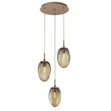 Mini Pendants 3 Light Cluster by Hammerton Studio ( 404 | CHB0063-03-NB-B-C01-E2 Meteo ) 