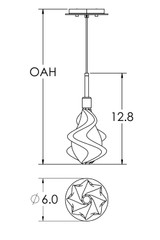 Mini Pendants Glass Down by Hammerton Studio ( 404 | LAB0059-01-BS-BC-C01-L1 Blossom ) 