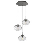 Mini Pendants 3 Light Cluster by Hammerton Studio ( 404 | CHB0064-03-GP-C-C01-E2 Nebula ) 