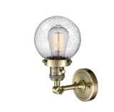 Sconces Single Glass by Innovations ( 405 | 203SW-AB-G204-6-LED Franklin Restoration ) 
