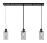 Linear/Island 3 Light Bar by Innovations ( 405 | 123B-3P-BK-G434-7SM Downtown Urban ) 