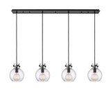 Linear/Island 4 Light + by Innovations ( 405 | 124-410-1PS-BK-G410-8SDY Newton ) 