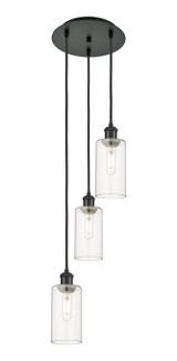 Mini Pendants 3 Light Cluster by Innovations ( 405 | 113B-3P-BK-G434-7CL Downtown Urban ) 