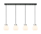 Linear/Island 4 Light + by Innovations ( 405 | 124-410-1PS-BK-G410-8WH Newton ) 