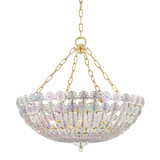 Mid. Chandeliers Glass Up by Hudson Valley ( 70 | 8224-AGB Floral Park ) 