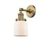 Sconces Single Glass by Innovations ( 405 | 203-BB-G51-LED Franklin Restoration ) 