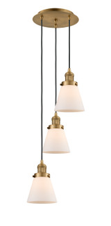 Mini Pendants 3 Light Cluster by Innovations ( 405 | 113F-3P-BB-G61 Franklin Restoration ) 
