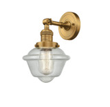 Sconces Single Glass by Innovations ( 405 | 203-BB-G534-LED Franklin Restoration ) 