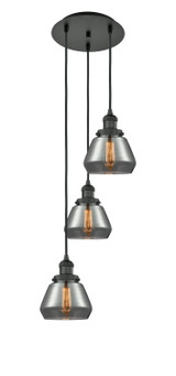 Mini Pendants 3 Light Cluster by Innovations ( 405 | 113F-3P-BK-G173 Franklin Restoration ) 