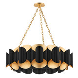 Mid. Chandeliers Drum Shade by Hudson Valley ( 70 | 8534-GL/BK Banks ) 