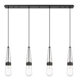 Linear/Island 4 Light + by Innovations ( 405 | 124-452-1P-BK-G452-4CL Downtown Urban ) 