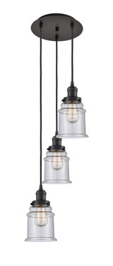Mini Pendants 3 Light Cluster by Innovations ( 405 | 113F-3P-OB-G184 Franklin Restoration ) 
