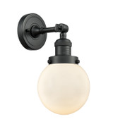 Sconces Single Glass by Innovations ( 405 | 203-BK-G201-6-LED Franklin Restoration ) 