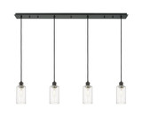 Linear/Island 4 Light + by Innovations ( 405 | 124B-4P-BK-G434-7CL Downtown Urban ) 