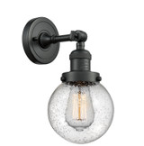 Sconces Single Glass by Innovations ( 405 | 203-BK-G204-6 Franklin Restoration ) 