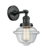 Sconces Single Glass by Innovations ( 405 | 203-BK-G532 Franklin Restoration ) 