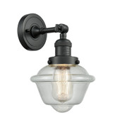 Sconces Single Glass by Innovations ( 405 | 203-BK-G534-LED Franklin Restoration ) 