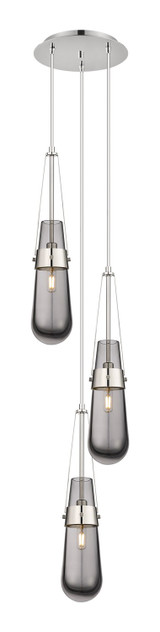Mini Pendants 3 Light Cluster by Innovations ( 405 | 113-452-1P-PN-G452-4SM Downtown Urban ) 