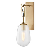 Sconces Single Glass by Hudson Valley ( 70 | 2101-AGB Bruckner ) 