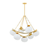 Large Chandeliers Glass Shade by Hudson Valley ( 70 | 2107-AGB Duxbury ) 