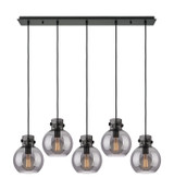 Linear/Island 4 Light + by Innovations ( 405 | 125-410-1PS-BK-G410-8SM Newton ) 