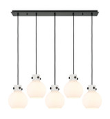 Linear/Island 4 Light + by Innovations ( 405 | 125-410-1PS-BK-G410-8WH Newton ) 