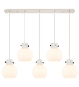 Linear/Island 4 Light + by Innovations ( 405 | 125-410-1PS-PN-G410-8WH Newton ) 