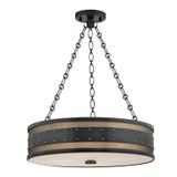 Pendants Drum Shade by Hudson Valley ( 70 | 2222-AOB Gaines ) 