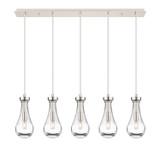 Linear/Island 4 Light + by Innovations ( 405 | 125-451-1P-PN-G451-5CL Downtown Urban ) 