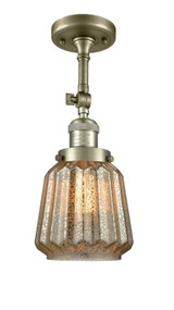 Semi-Flush Mts. Glass Down by Innovations ( 405 | 201F-AB-G146 Franklin Restoration ) 
