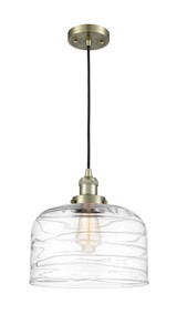Mini Pendants Glass Down by Innovations ( 405 | 201C-AB-G713-L-LED Franklin Restoration ) 
