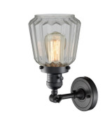 Sconces Single Glass by Innovations ( 405 | 203SW-BK-G142 Franklin Restoration ) 