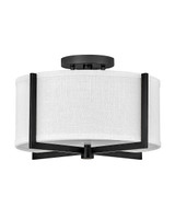 Semi-Flush Mts. Drum Shade by Hinkley ( 13 | 41706BK Axis Off White ) 