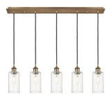 Linear/Island 4 Light + by Innovations ( 405 | 125B-5P-BB-G434-7CL Downtown Urban ) 