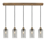 Linear/Island 4 Light + by Innovations ( 405 | 125B-5P-BB-G434-7SM Downtown Urban ) 