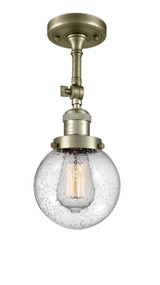 Semi-Flush Mts. Glass Down by Innovations ( 405 | 201F-AB-G204-6 Franklin Restoration ) 