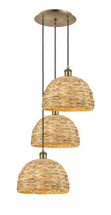 Mini Chandeliers Multi-Port/Cascade by Innovations ( 405 | 113B-3P-AB-RBD-12-NAT Ballston ) 