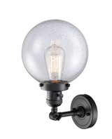 Sconces Single Glass by Innovations ( 405 | 203SW-BK-G204-8 Franklin Restoration ) 
