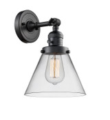 Sconces Single Glass by Innovations ( 405 | 203SW-BK-G42-LED Franklin Restoration ) 