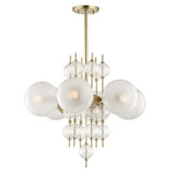 Mid. Chandeliers Glass Down by Hudson Valley ( 70 | 6427-AGB Calypso ) 