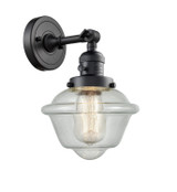 Sconces Single Glass by Innovations ( 405 | 203SW-BK-G534-LED Franklin Restoration ) 