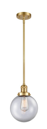 Mini Pendants Glass Down by Innovations ( 405 | 201S-SG-G202-8-LED Franklin Restoration ) 