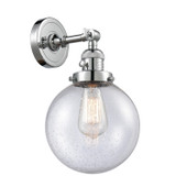 Sconces Single Glass by Innovations ( 405 | 203SW-PC-G204-8-LED Franklin Restoration ) 