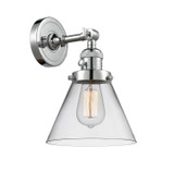 Sconces Single Glass by Innovations ( 405 | 203SW-PC-G42-LED Franklin Restoration ) 