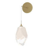 Sconces Single Glass by Hubbardton Forge ( 39 | 201398-SKT-86-WP0755 Chrysalis ) 