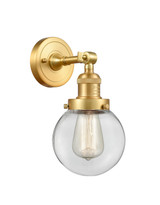 Sconces Single Glass by Innovations ( 405 | 203-SG-G202-6-LED Franklin Restoration ) 
