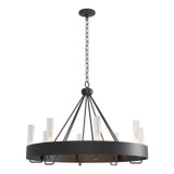 Mid. Chandeliers Glass Up by Hubbardton Forge ( 39 | 105040-SKT-10-ZM0611 Banded ) 