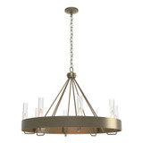Mid. Chandeliers Glass Up by Hubbardton Forge ( 39 | 105040-SKT-84-ZM0611 Banded ) 