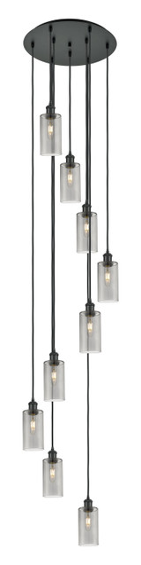 Pendants Multi-port/Cascade by Innovations ( 405 | 119B-9P-BK-G434-7SM Downtown Urban ) 